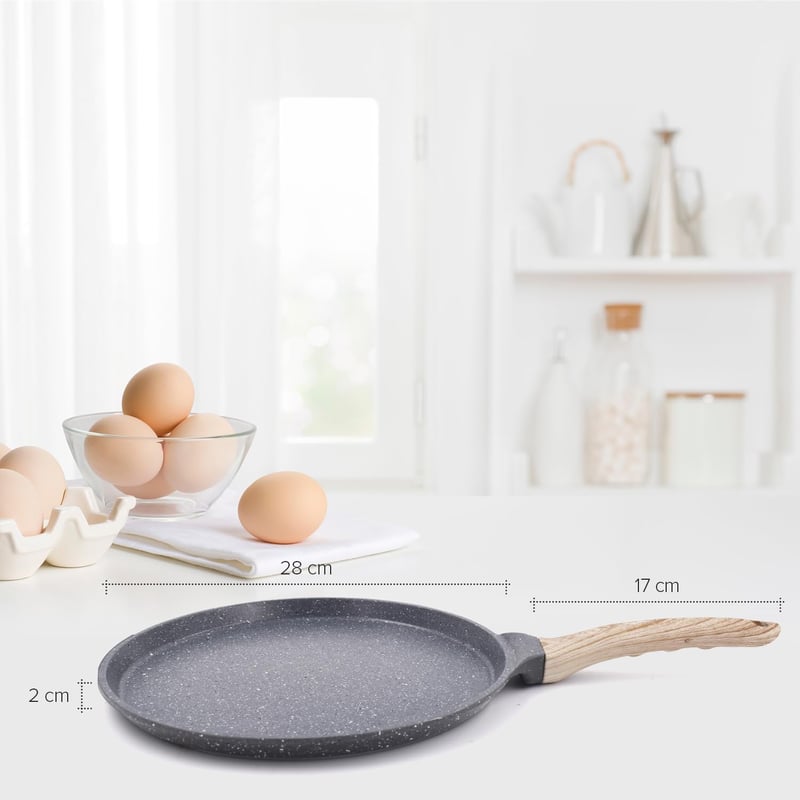 Joeji's Kitchen 26 cm-es palacsintasütő indukciós serpenyő alumínium