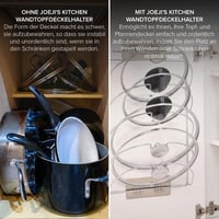 joeji's Kitchen 5 szintes edényfedél tartó szekrényre - ragasztós rögzítés fúrás nélkül 9