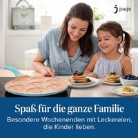 joeji's Kitchen Szmiley palacsinta serpenyő 7 üreges tapadásmentes öntött alumínium 26,5 cm kék indukcióhoz tojás és lepény sütéshez 9