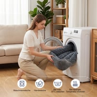 Joejoy krevet za pse srednje i velike pasmine, periva mekana košara, protuklizni antistresni krevet za pse, 76x61x23 cm, siva 7