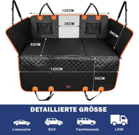 Husă auto pentru bancheta din spate JOEJOY, extensibilă, impermeabilă, rezistentă la zgârieturi, cu bază rigidă și centură de siguranță 6