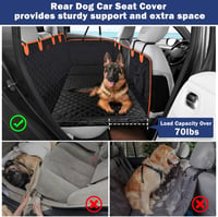 Husă auto pentru bancheta din spate JOEJOY, extensibilă, impermeabilă, rezistentă la zgârieturi, cu bază rigidă și centură de siguranță 7