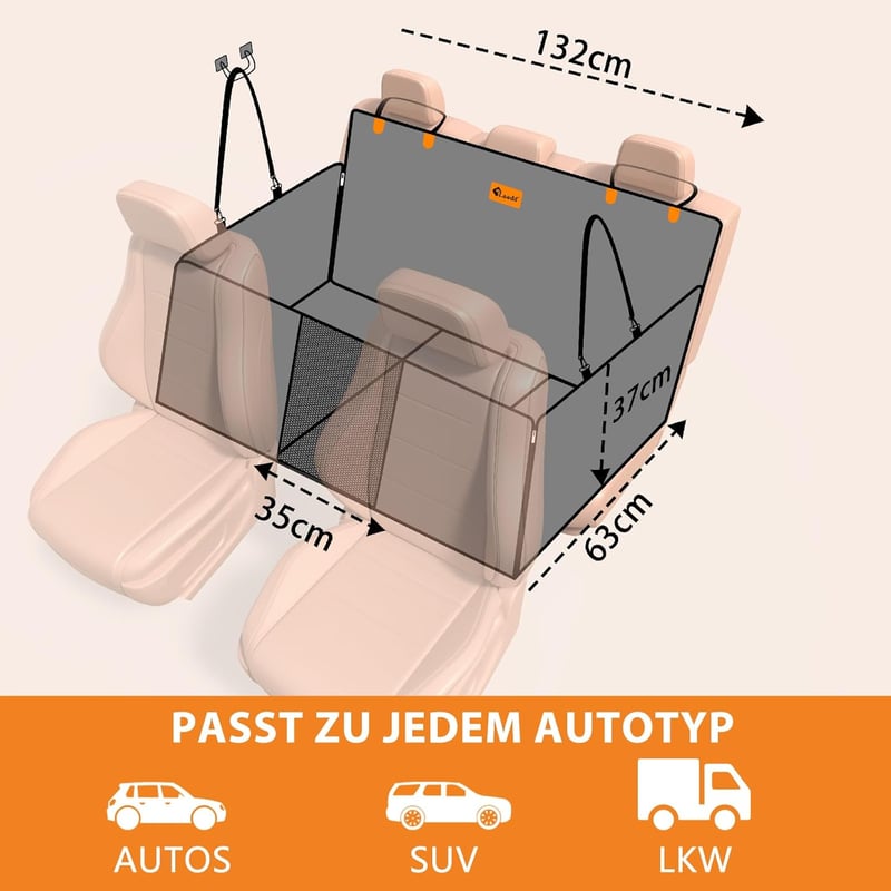 JOEJOY kutyaülés autóhoz vízálló karcolásálló hátsó ülésre