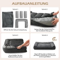 JOEJOY Ortopédikus Kutyaágy Szürke 35 Inch 6