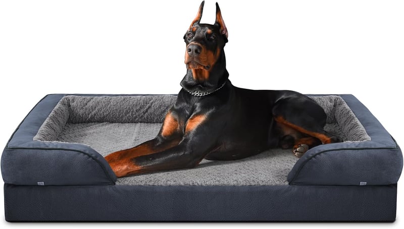 JOEJOY Ortopédikus kutyaágy XXL 122x89 cm memóriahabos nagy kutyáknak