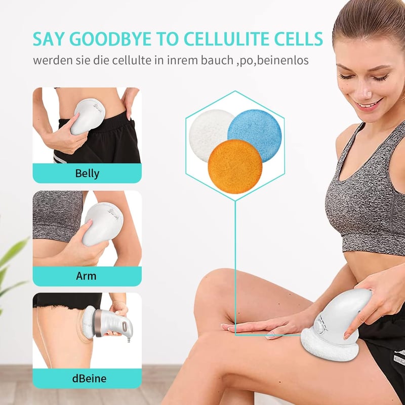 JOERRES Elektromos Cellulit Masszírozó 3 Mosható Fejjel Lábra Karra Hasra