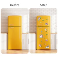 Joeyan set 2 autocolante tip transfer (Rub On) cu flori, autocolant mare pentru mobilă 42x30 cm, folie de transfer pentru suprafețe din lemn, sticlă, metal, pânză, porțelan, hârtie și plastic, model Rosenkert 3