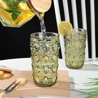 Joeyan vintage ivópohár készlet - zöld - 400 ml, 4 db 5