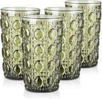 Joeyan vintage ivópohár készlet - zöld - 400 ml, 4 db 1