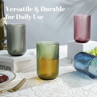 Joeyan vintage bordázott ivópohár készlet - többszínű - 410 ml, 4 db 4