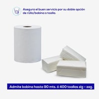 Jofel AH45000 falra szerelhető papírtörlő adagoló, 400 cikcakk vagy 90m tekercs, Azure 4