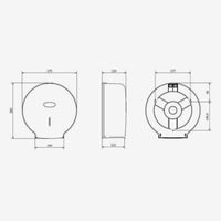 Jofel Smart AE57000 Ipari WC-papír adagoló, fehér, 300 m, 220 mm átmérő, 45 mm mandrel, ABS ház, nyilvános mosdókhoz 5