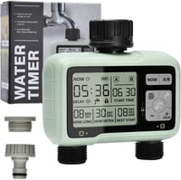 johgee Digitális Öntözőtimer LCD Kijelzővel, 2 Független Csatorna, Automata Öntözésvezérlés 1