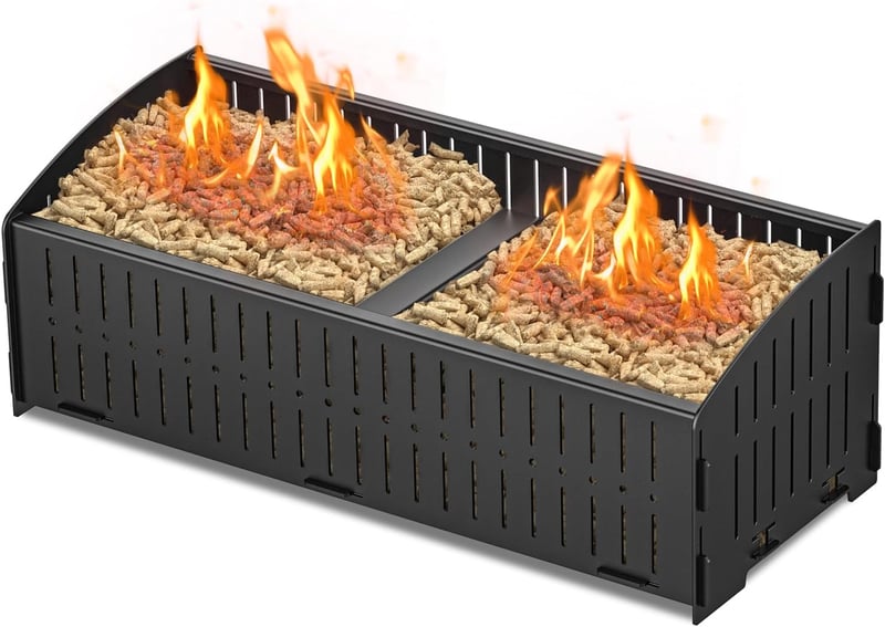 johgee Pellet Kosár 48x20x17,5 cm, 5 kg Tüzelőanyag Kosár Kandallóhoz és Kályhához