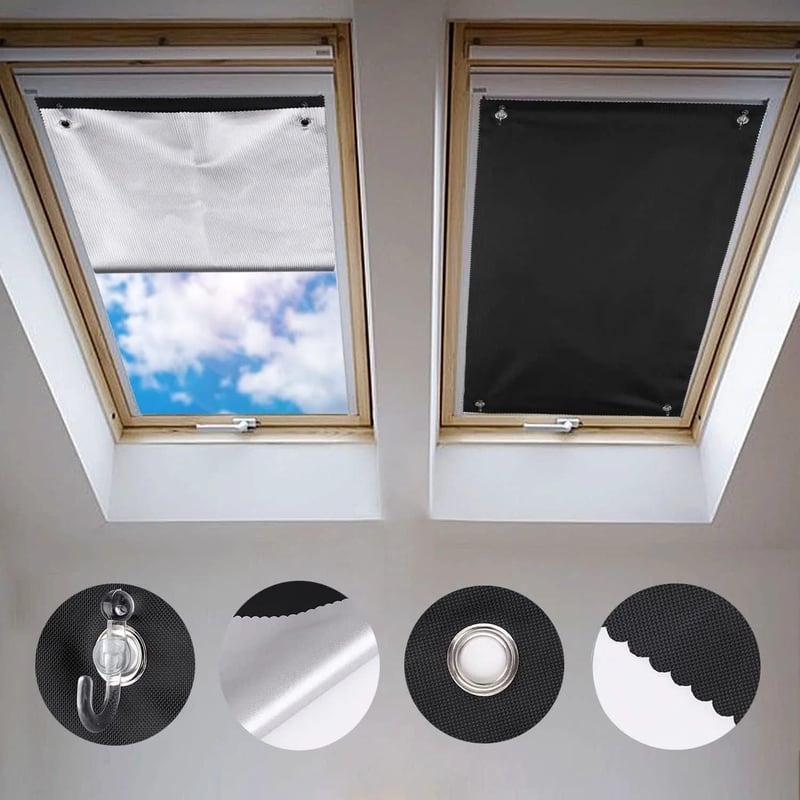 Johgee tetőablak roló VELUX GGU GGL GPU GPL GHU GHL GTU GTL GXU GXL 76x93cm ezüst - P06, 406 - 76 x 93 cm