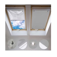 Tieniaca roleta na strešné okno johgee 96 x 93 cm, tepelnoizolačná, s ochranou proti slnku, so striebornou vrstvou, zatemňujúca, sivá, s prísavkami, pre GGU GGL GPU GPL GHU GHL 1