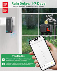 Controler inteligent pentru irigare prin Wi-Fi johgee cu 3 ieșiri, intrare din alamă, temporizator automat pentru grădină, compatibil cu Alexa și Smart Life 4