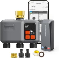 Controler inteligent pentru irigare prin Wi-Fi johgee cu 3 ieșiri, intrare din alamă, temporizator automat pentru grădină, compatibil cu Alexa și Smart Life 1