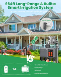 johgee WLAN öntözésvezérlő, 4 kimenet, 300 m RF, Alexa és Smart Life kompatibilis 8