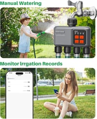 johgee WLAN öntözésvezérlő, 4 kimenet, 300 m RF, Alexa és Smart Life kompatibilis 9