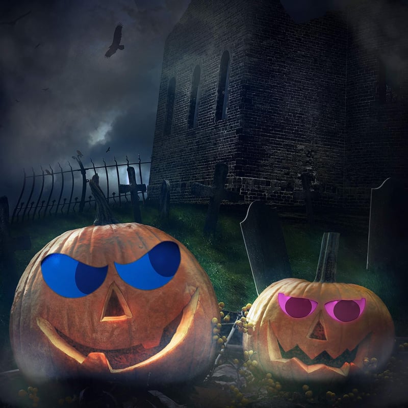 Joiedomi 3 db Halloween Animált Villogó Szem Lámpa, Sötétség Aktiválás, Kert Dekoráció