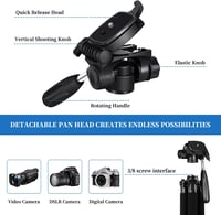 JOILCAN 74" Alumínium Kamera Tripod Telefontartóval Vloggoláshoz és Élő Közvetítéshez 5
