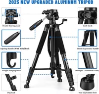 JOILCAN 74" Alumínium Kamera Tripod Telefontartóval Vloggoláshoz és Élő Közvetítéshez 6