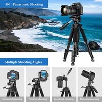 JOILCAN 74" Alumínium Kamera Tripod Telefontartóval Vloggoláshoz és Élő Közvetítéshez 4