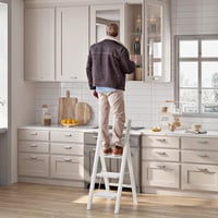 JOISCOPE 3 Lépcsős Összecsukható Létra, 270 kg Teherbírású Acél, Széles Csúszásgátló Pedálokkal, Kényelmes Fogantyúval, Konyhai és Otthoni  2