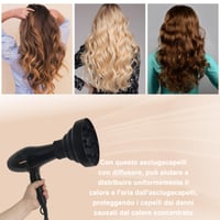 Silikónový difuzér na kučeravé vlasy JOIYHY, skladací a opakovane použiteľný, pre sušiče vlasov s priemerom 4,2 – 4,8 cm, fialový 6