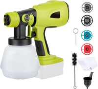JOJOCY Akkus Festékszóró Ryobi 18V Akkuhoz, 1000ml Tartály, 4 Fúvóka, 3 Spray Minta 1