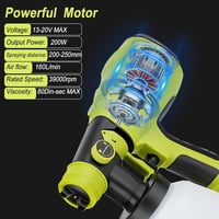 JOJOCY Akkus Festékszóró Ryobi 18V Akkuhoz, 1000ml Tartály, 4 Fúvóka, 3 Spray Minta 3