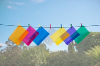 Obaly na zošity JOLLY 5 ks - Priehľadné, Červené, Zelené, Žlté, Modré - Formát Quart, Extra pevný polypropylén, Ultrazvukom zvárané chlopne na zasunutie 2
