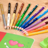 Set creioane colorate JOLLY Superstick Crazy – 12 bucăți, 24 de culori, mină extra groasă, rezistente la rupere, sigure pentru copii, non-toxice, în cutie de carton 6