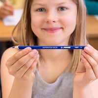 Sada trojhranných farebných ceruziek JOLLY Supersticks Delta, 10 ks, v kovovej škatuľke, odolné proti lámaniu, bezpečné pre deti, netoxické 8