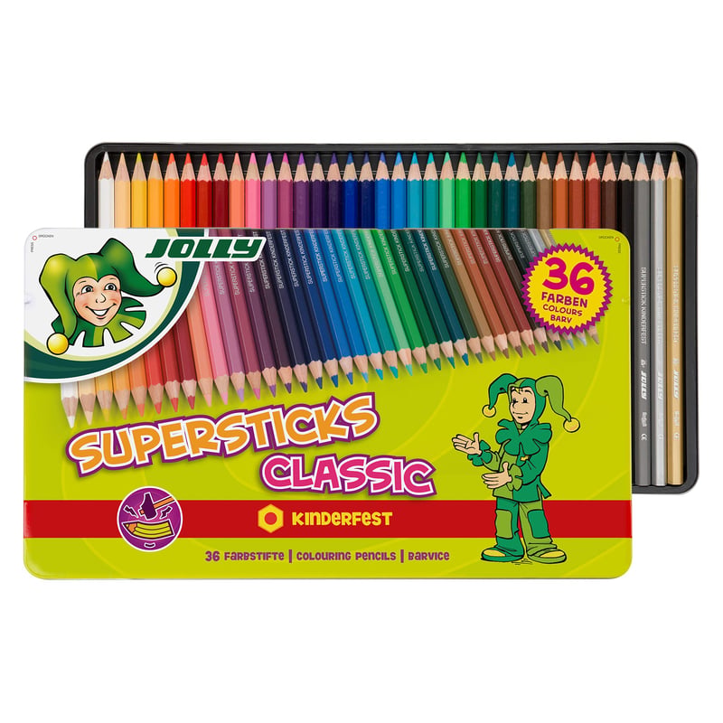 Sada farebných ceruziek Jolly Supersticks Classic – 36 ks