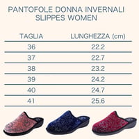 JOMIX női papucs sarokkal, téli kényelmes nyomott mintás papucs, fukszia, 5-ös méret 7