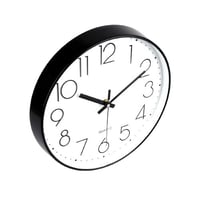 jomparis 20 cm-ové moderné quartzové nástenné hodiny, tiché analógové hodiny s plynulým chodom sekundovej ručičky bez tikania, do obývačky, detskej izby, kuchyne, kancelárie, čierne 7