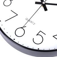 jomparis 20 cm-ové moderné quartzové nástenné hodiny, tiché analógové hodiny s plynulým chodom sekundovej ručičky bez tikania, do obývačky, detskej izby, kuchyne, kancelárie, čierne 6