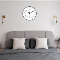 jomparis 20 cm-ové moderné quartzové nástenné hodiny, tiché analógové hodiny s plynulým chodom sekundovej ručičky bez tikania, do obývačky, detskej izby, kuchyne, kancelárie, čierne 5