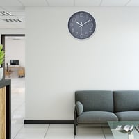 jomparis 20 cm Modern Kvarcóra Néma Falióra Szürke Analóg Dekoráció Nappali Gyerekszoba Konyha Iroda - 20 Cm, Grey 4