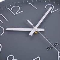 jomparis 20 cm Modern Kvarcóra Néma Falióra Szürke Analóg Dekoráció Nappali Gyerekszoba Konyha Iroda - 20 Cm, Grey 5
