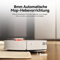 JONR T5 Pro Robotporszívó Felmosó Funkcióval, 8000Pa, Kihúzható Felmosóval, Automatikus Felmosómosással és Forró Levegős Szárítással, Fehér 4