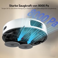 JONR T5 Pro Robotporszívó Felmosó Funkcióval, 8000Pa, Kihúzható Felmosóval, Automatikus Felmosómosással és Forró Levegős Szárítással, Fehér 3