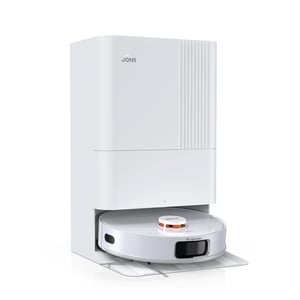 Robot aspirator JONR T5 Pro cu funcție de mop, 8000Pa, mop extensibil, spălare automată a mopului și uscare cu aer cald, alb