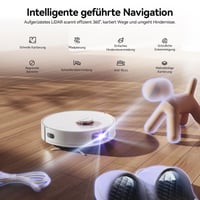 JONR T5 Pro Robotporszívó Felmosó Funkcióval, 8000Pa, Kihúzható Felmosóval, Automatikus Felmosómosással és Forró Levegős Szárítással, Fehér 6