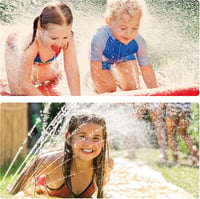 jooeer Dupla Vízcsúszda Felfújható Slip n Slide 6m Kerti Vízjáték Testdeszkával Locsolóval 6