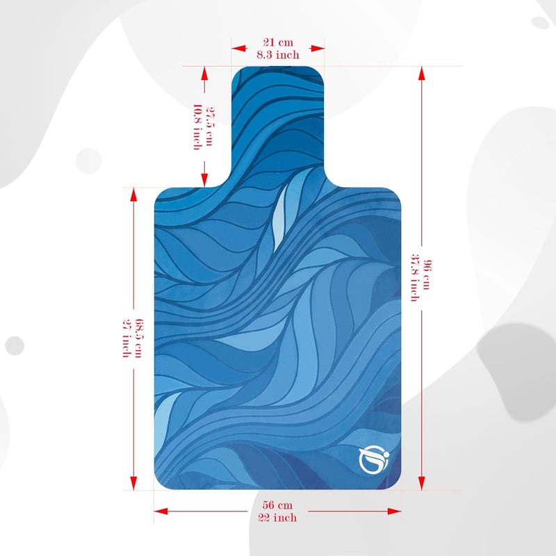 jooeer Pilates Reformer Mat Csúszásmentes Jóga Edzőpad Izzadságfelvevő 96x56cm - blue