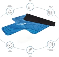 jooeer Pilates Reformer Mat Csúszásmentes Jóga Edzőpad Izzadságfelvevő 96x56cm - blue 3