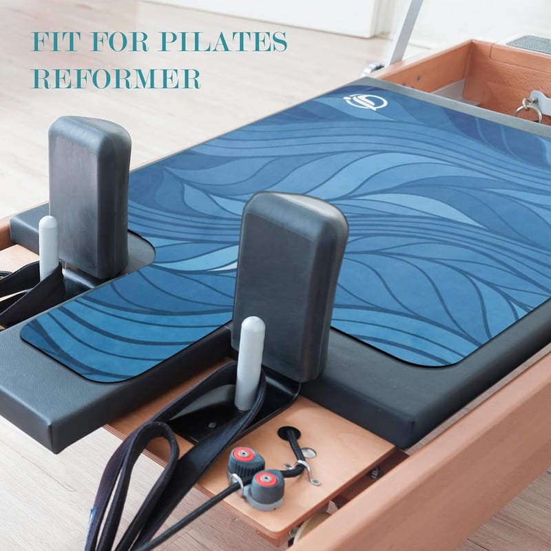 jooeer Pilates Reformer Mat Csúszásmentes Jóga Edzőpad Izzadságfelvevő 96x56cm - blue